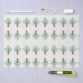 Levensboom Groen en Bruin Tissuepapier (Craft)