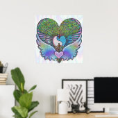 Levensboom, hart, Angel Wings, Yin Yang Poster (Thuiskantoor)