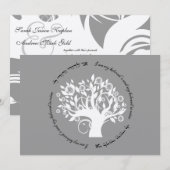 Levensboom - Hebreeuwse joodse bruiloft - Zilver 5 Kaart (Voorkant / Achterkant)