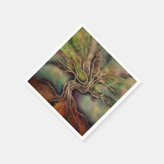 Levensboom - herfst schaduwen servet (Hoek)