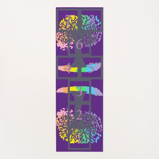 Levensboom Hopscotch Yoga Mat (Voorkant)