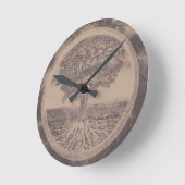 Levensboom in bruin ronde klok (Hoek)
