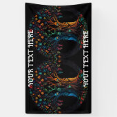 Levensboom in volledig Glas in lood Mozaïekkleur Spandoek (Verticaal)