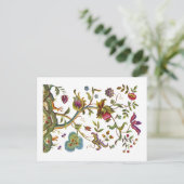 Levensboom Jacobean Borduurwerk Briefkaart (Staand voorkant)