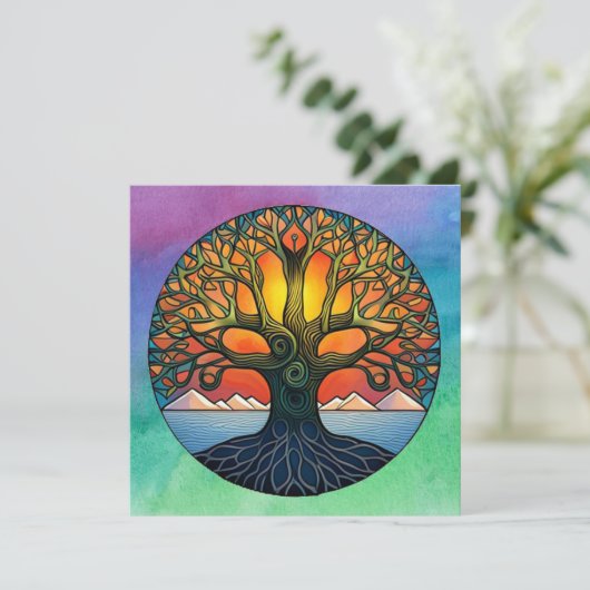 Levensboom kaart (Staand voorkant)