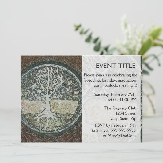 Levensboom Kaart (Staand voorkant)