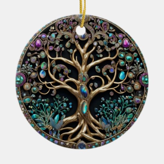 Levensboom Keramisch Ornament (Voorkant)