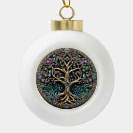 Levensboom Keramische Bal Ornament