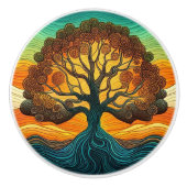 Levensboom Keramische Knop (Voorkant)