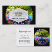 Levensboom met regenbooghart visitekaartje (Voorkant / Achterkant)