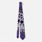 Levensboom met Triquetra Amethyst en zilver Stropdas (Achterkant)