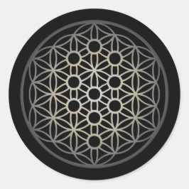 Levensboom met ventilator - Zilverversie Ronde Sticker