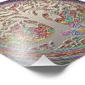 Levensboom met vlinder foto afdruk (Hoek)