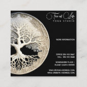 Levensboom | Modern Vierkante Visitekaartje (Achterkant)