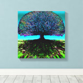 Levensboom Moderne Kunst Canvas Afdruk (Insitu (Houten vloer))