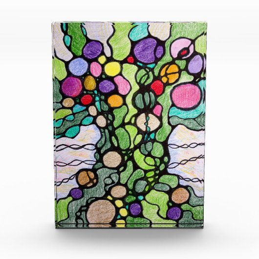 Levensboom Moderne Kunst Fotoblokken (Voorkant)