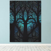Levensboom - Mystic Forest Mozaïek Canvas Afdruk (Insitu (Houten vloer))