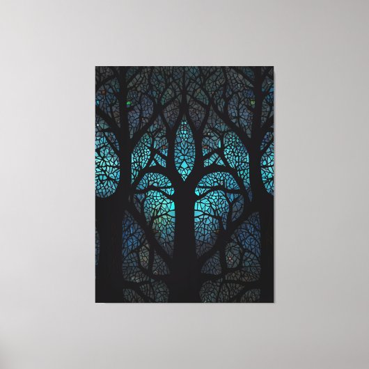 Levensboom - Mystic Forest Mozaïek Canvas Afdruk (Voorkant)