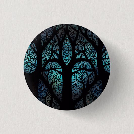 Levensboom - Mystic Forest Mozaïek Ronde Button 3,2 Cm (Voorkant)