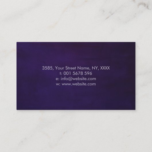 Levensboom - oneindig - Amethyst en fluoriet Visitekaartje (Achterkant)