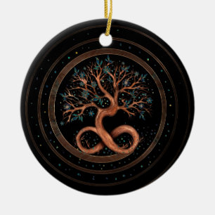 Levensboom - oneindige spiraal keramisch ornament