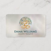 Levensboom - oneindigheid - Abalone Shell Leaves Visitekaartje (Voorkant)