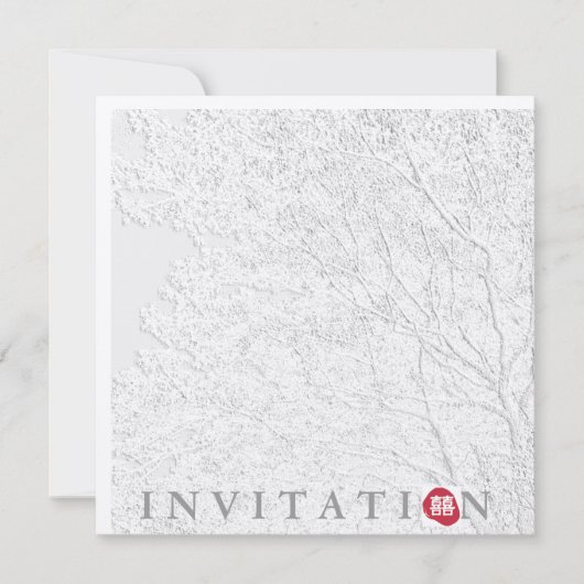 Levensboom/Oosterse Dubbele Geluk Huwelijk Kaart (Voorkant)