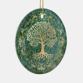 Levensboom op de achtergrond van de groene mozaïek keramisch ornament (Rechts)