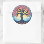 Levensboom patch ronde sticker (Tas)