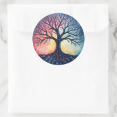 Levensboom patch ronde sticker (Tas)