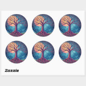 Levensboom patch ronde sticker (Vel)