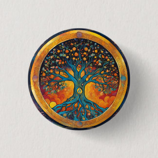 Levensboom Ronde Button 3,2 Cm
