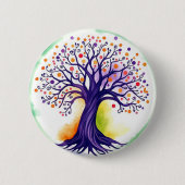 Levensboom Ronde Button 5,7 Cm (Voorkant)