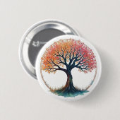 Levensboom Ronde Button 5,7 Cm (Voorkant /achterkant)