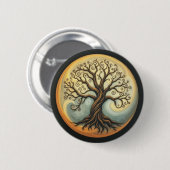 Levensboom Ronde Button 5,7 Cm (Voorkant /achterkant)