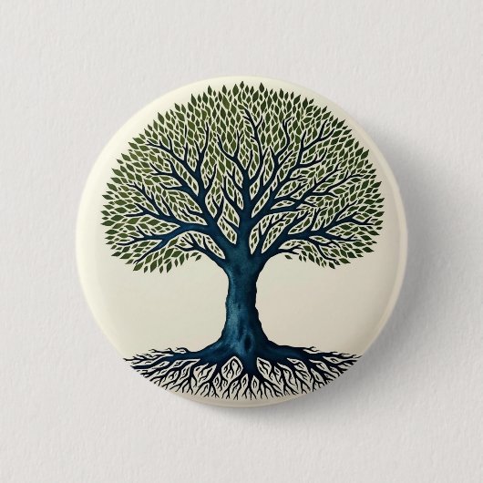 Levensboom Ronde Button 5,7 Cm (Voorkant)