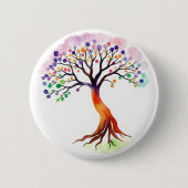 Levensboom Ronde Button 5,7 Cm (Voorkant)