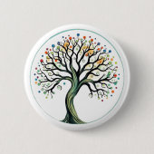 Levensboom Ronde Button 5,7 Cm (Voorkant)
