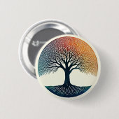 Levensboom Ronde Button 5,7 Cm (Voorkant /achterkant)