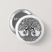 levensboom ronde button 5,7 cm (Voorkant /achterkant)