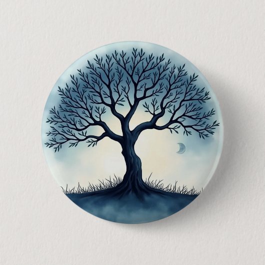 Levensboom Ronde Button 5,7 Cm (Voorkant)