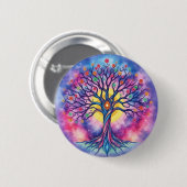 Levensboom Ronde Button 5,7 Cm (Voorkant /achterkant)
