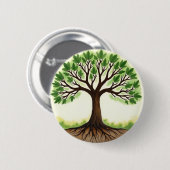 Levensboom Ronde Button 5,7 Cm (Voorkant /achterkant)