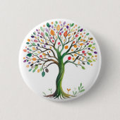 Levensboom Ronde Button 5,7 Cm (Voorkant)