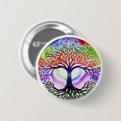 Levensboom Ronde Button 5,7 Cm (Voorkant /achterkant)