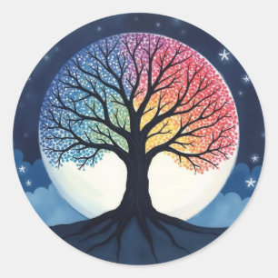Levensboom Ronde Sticker