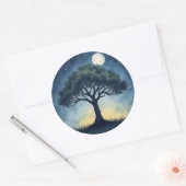 Levensboom Ronde Sticker (Envelop)