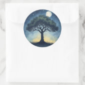 Levensboom Ronde Sticker (Tas)