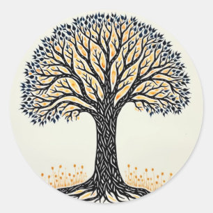 Levensboom Ronde Sticker