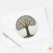 Levensboom Ronde Sticker (Envelop)